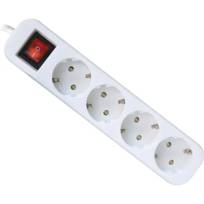 Удлинитель с заземлением Defender S450 Выключатель, 5.0 м, 4 розетки 99239