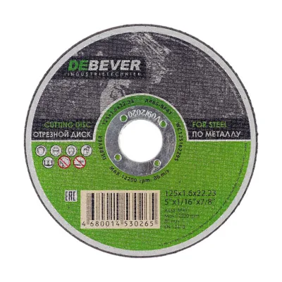 Круг отрезной по металлу Debever 125х22,2х1,6 мм (WC12516229S/30265)