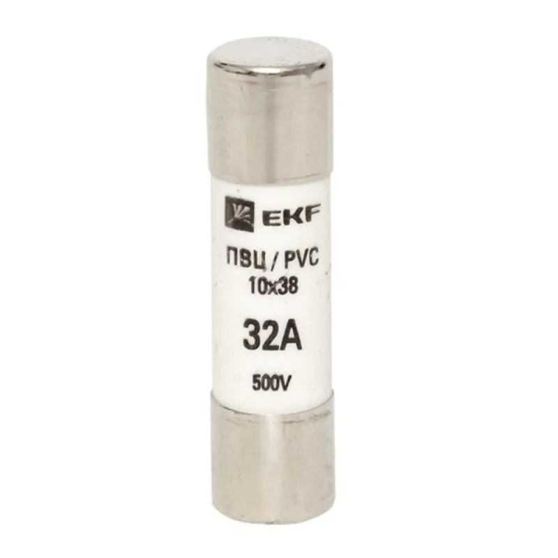 Вставка плавкая EKF ПВЦ 32А 50 кА 500 В цилиндрическая (pvc-10x38-32)