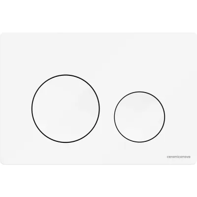 Кнопка смыва Ceramicanova Balance, клавиши Circle, цвет белый глянцевый, арт. CN12-001W