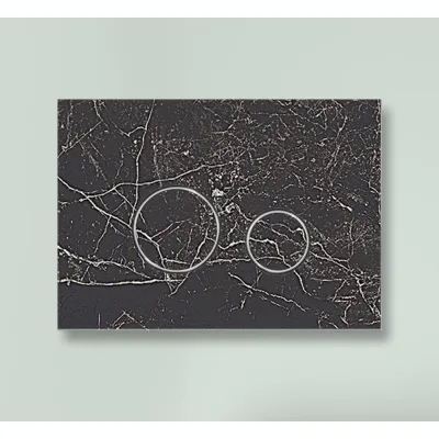 Каменная клавиша смыва Lavinia Boho RelFix, цвет greek black, c антибактериальным покрытием 38050902