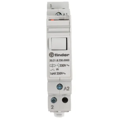 Модульное импульсное реле Finder, 1НО контакт 16А 230В AC, 202182300000