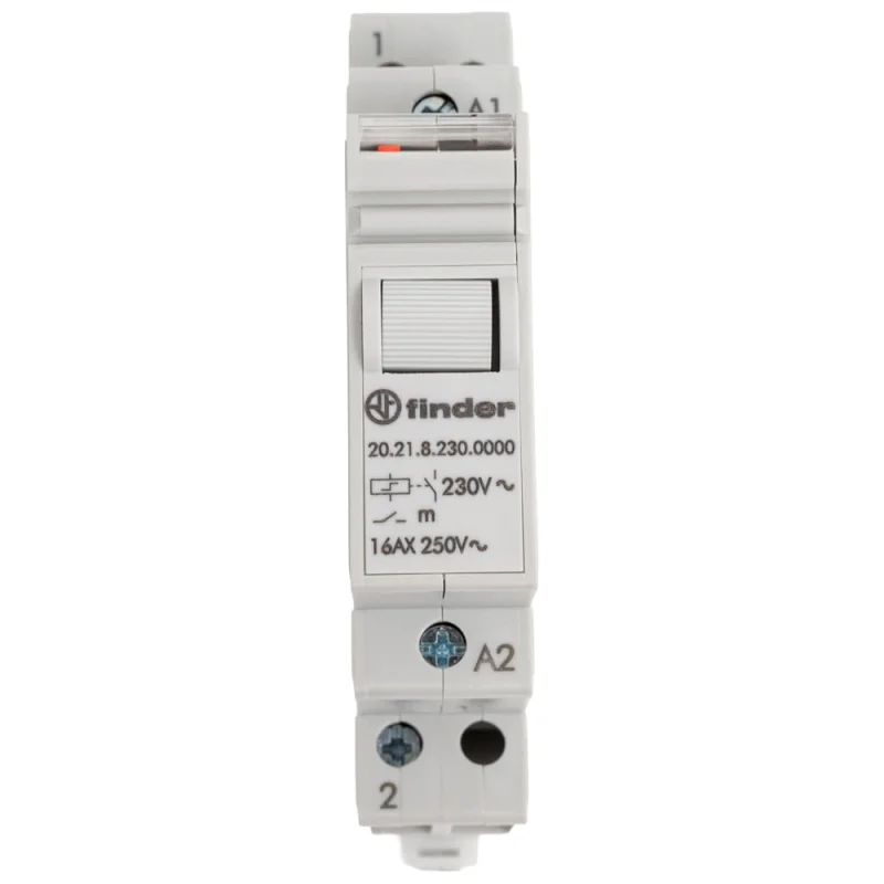 Модульное импульсное реле Finder, 1НО контакт 16А 230В AC, 202182300000