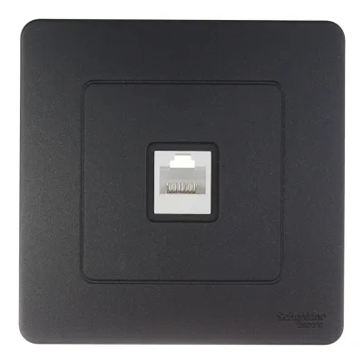 Розетка компьютерная Systeme Electric Blanca встраиваемая антрацит RJ45 (BLNIS045006)