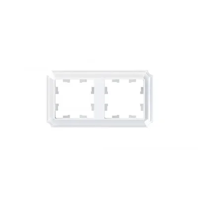 Рамка Systeme Electric AtlasDesign Antique двухместная белая (ATN100102)