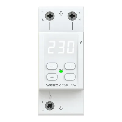 Реле напряжения модульное Welrok D2-32 220 В 32 А тип AC цифровое
