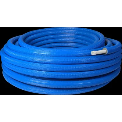 Труба металлопластиковая в теплоизоляции STOUT 32x3,0 (бухта 50 м) (синяя) SPI-0002-053230 RG00934TQQUG19