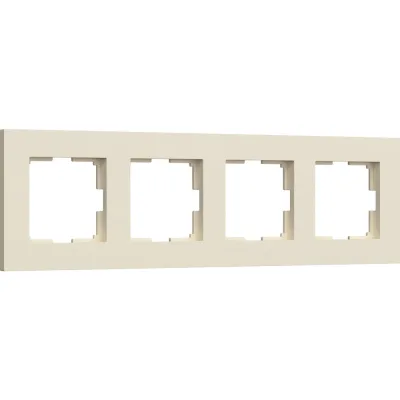 Рамка WERKEL на 4 поста slab (айвори матовый) a062809