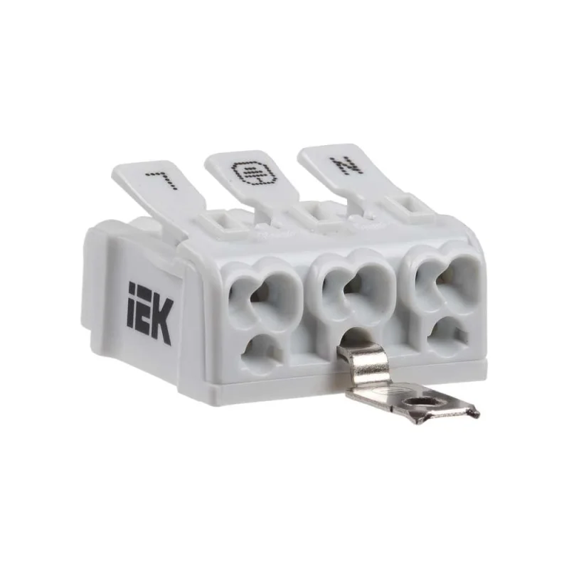 Клемма пружинная соединительная IEK КСПз3-L+N+PE, 150шт UKZ-B06-3P-F0-E1-10
