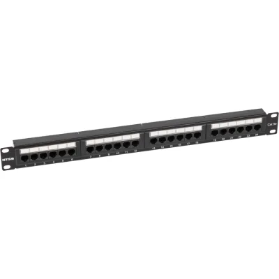 Патч-панель NTSS 24 UTP порта RJ45, cat.5е, 1U, Dual IDC, без органайзера NTSS-PP-1U-24-UTP-RJ45-5e-D