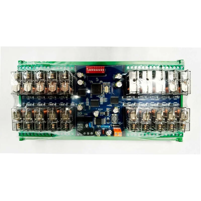Релейный модуль FOSHAN QINGJUN ELECTRONICS 20 канала, управление по RS485 протокол Modbus-RTU 20-Channel RS485 Relay Module
