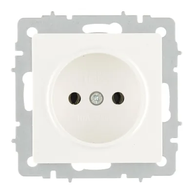 Розетка IEK Brite встраиваемая белая без заземления (BR-R10-10-K01)