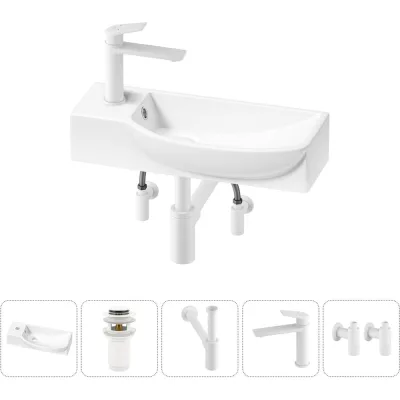 Комплект Wellsee 5 в 1 Lavinia Boho Bathroom Sink накладная/подвесная раковина 50x24 см 20216148R