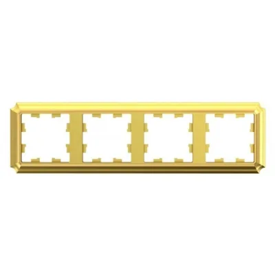 Рамка Systeme Electric AtlasDesign Antique четырехместная золото (ATN101604)
