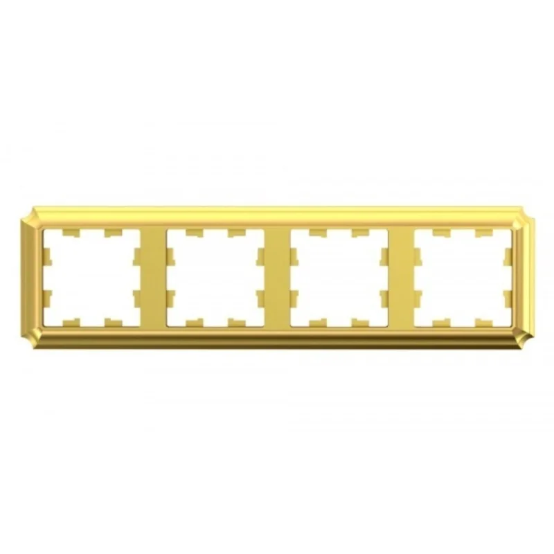 Рамка Systeme Electric AtlasDesign Antique четырехместная золото (ATN101604)