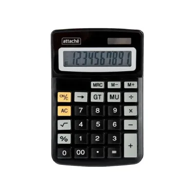 Настольный калькулятор Attache компактный ATC-777-10C 10-ти разрядный черный 1277753