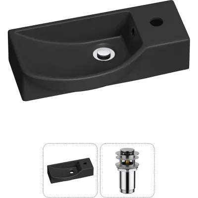 Комплект Wellsee 2 в 1 Lavinia Boho Bathroom Sink накладная/подвесная раковина 45x24 см 20216121R