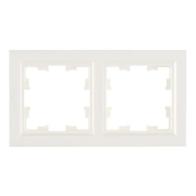 Рамка IEK Brite двухместная белая (BR-M22-K01)