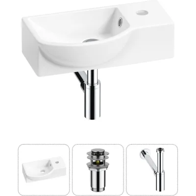 Комплект Wellsee 3 в 1 Lavinia Boho Bathroom Sink накладная/подвесная раковина 40x23 см 20216053R