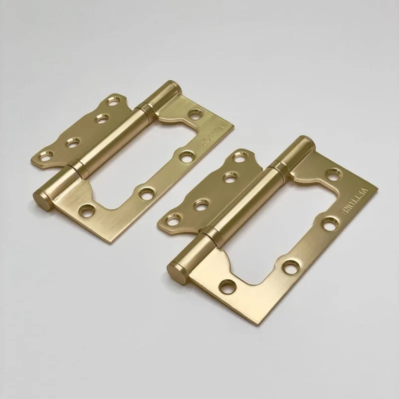 Петля дверная VETTORE FLUSH 100×75×2.5mm SSG Сатинированное Золото, 2шт 20639