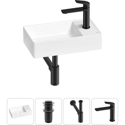 Мини-раковина для ванной комнаты или туалета Wellsee WC Area в наборе 4 в 1 20213619R