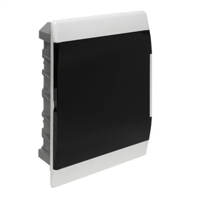 Щит распределительный встраиваемый EKF SlimBox PROxima ЩРВ-П-24 пластиковый IP41 366х295х100 мм 24 модуля прозрачная дверь серый (sb-v-24)
