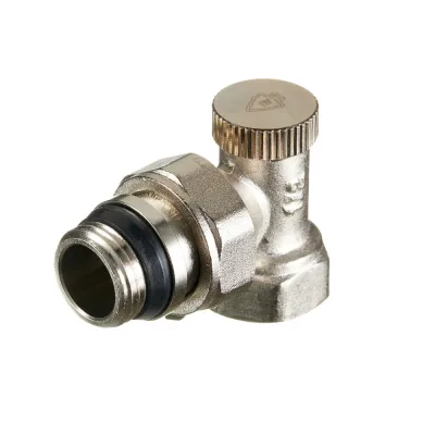 Клапан запорный угловой Arrowhead Element 1/2 ВР(г) х 1/2 НР(ш) для радиатора (215122)