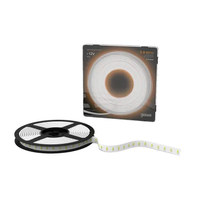 Лента светодиодная Gauss 3000К 9,6 Вт/м 12 В IP66 SMD 2835 5 м (311000110)