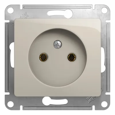 Розетка Systeme Electric Glossa встраиваемая молочная без заземления (GSL000941)