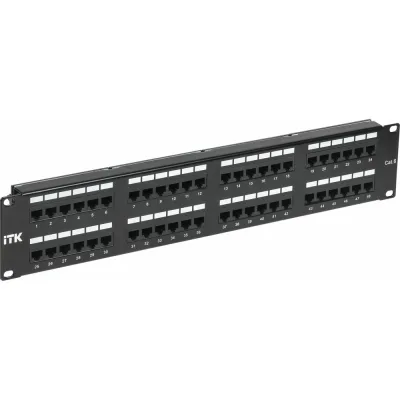 Патч-панель ITK 2U кат.6 UTP, 48 портов Dual PP48-2UC6U-D05