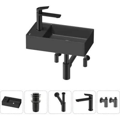 Мини-раковина для ванной комнаты или туалета Wellsee WC Area в наборе 5 в 1 20213836R