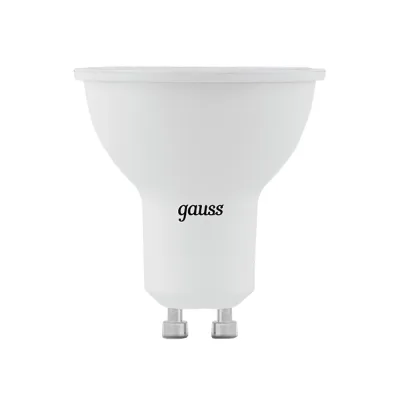 Лампа светодиодная Gauss GU10 4100К 9 Вт 830 Лм 150-265 В рефлектор MR16 матовая