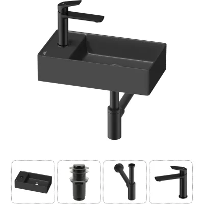 Мини-раковина для ванной комнаты или туалета Wellsee WC Area в наборе 4 в 1 20213833R