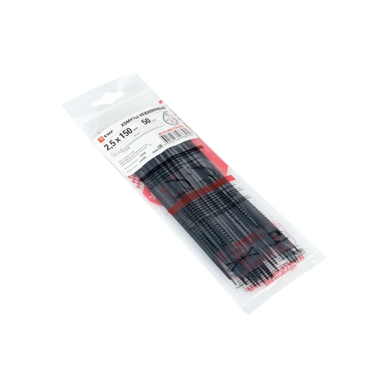Стандартный хомут EKF P6.6 2.5x150 FlexLock PROxima 50 шт. plc-fl-ctsb-2.5x150-r