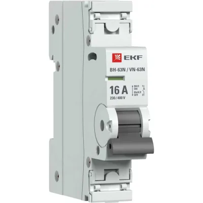 Выключатель нагрузки EKF 1P 16А ВН-63N PROxima S63116