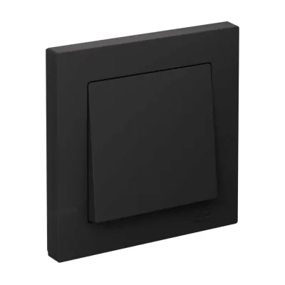 1-клавишный выключатель Systeme Electric AtlasDesign Карбон сх.1, 10АХ, в сборе SE ATN001012
