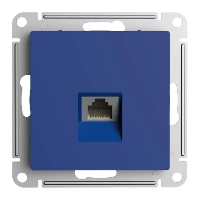 Розетка компьютерная Systeme Electric AtlasDesign встраиваемая аквамарин RJ45 (ATN001183)