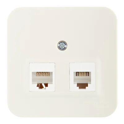 Розетка компьютерная Systeme Electric Blanca накладная бежевая 2хRJ45 (BLNIA045457)