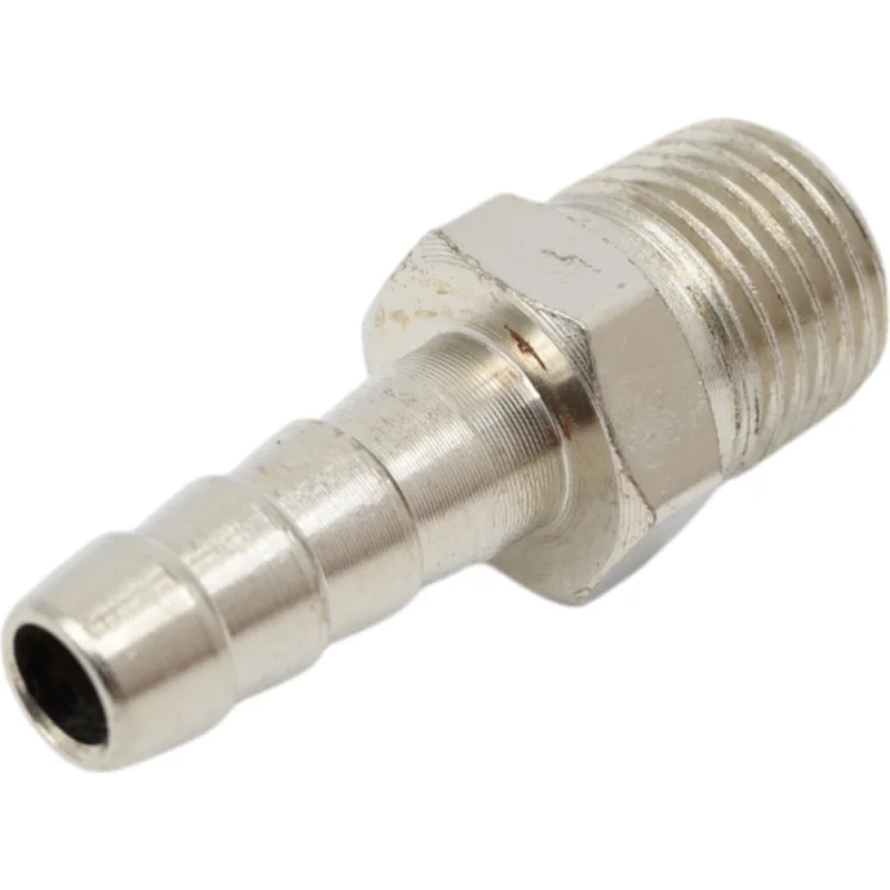 Резьбовой штуцер ёлочка PI TOOLS SH-E8-1/4M под шланг D8. Арт. 7785