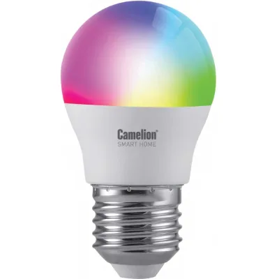 Светодиодная лампа Camelion Smart Home LSH7/G45/RGBСW/Е27/WIFI 7Вт Е27 RGB+DIM+CW 220В 14501