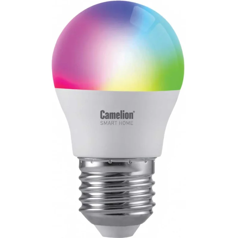 Π‘Π²Π΅ΡΠΎΠ΄ΠΈΠΎΠ΄Π½Π°Ρ Π»Π°ΠΌΠΏΠ° Camelion Smart Home LSH7/G45/RGBΠ‘W/Π27/WIFI 7ΠΡ Π27 RGB+DIM+CW 220Π 14501