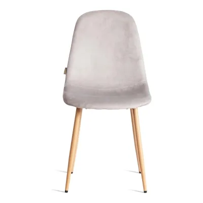 Стул Tetchair 4 шт BREEZE mod. JSC-58 Велюр/металл, 44x53x86 см, Light grey светло-серый HLR14, натуральный 21212