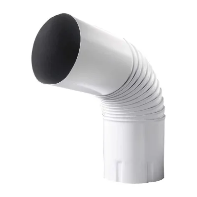 Колено трубы NIKA ПРОЕКТ круглое, D150 мм, RAL 9003 В0000034465