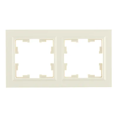 Рамка IEK Brite двухместная бежевая (BR-M22-K10)
