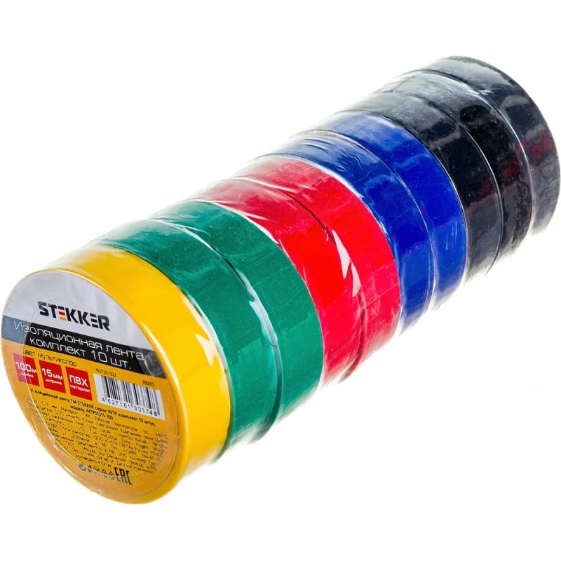 ΠΠ·ΠΎΠ»ΡΡΠΈΠΎΠ½Π½Π°Ρ Π»Π΅Π½ΡΠ° STEKKER 0,13x15 ΠΌΠΌ, 100 ΠΌ, ΠΊΠΎΠΌΠΏΠ»Π΅ΠΊΡ 10 ΡΡΡΠΊ, ΠΌΡΠ»ΡΡΠΈΠΊΠΎΠ»ΠΎΡ INTP01315-100 39289