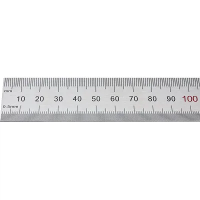 Стальная линейка 300х25х1 мм, цветная шкала 0,5 мм Kinex (K-MET) 1022-02-030