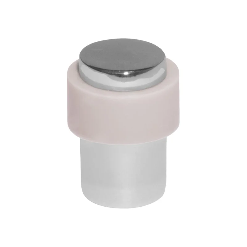 Дверной упор DOORLOCK DL DS004 CR полированный хром, 23/29 мм, высота 40 мм, серая резина 74230