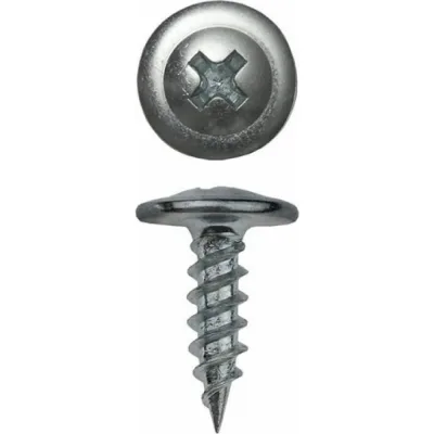 Саморез КВАДРА пресс-шайба, острый конец, 4.2x51, цинк, 10 шт. 420511000010