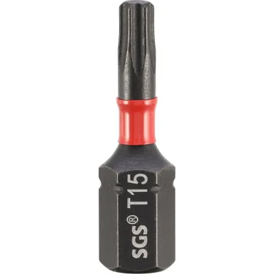 Бита SGS ударная TORX T15, 25мм Impact S2 1шт 6325-T15-IB