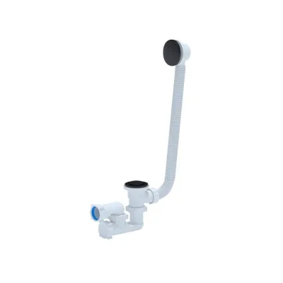 Сифон для ванны Cersanit Prime Black 1 1/2х40 мм регулируемый с выпуском клик-клак с выходом 40 мм (69155)